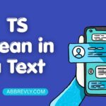TS Mean in a Text