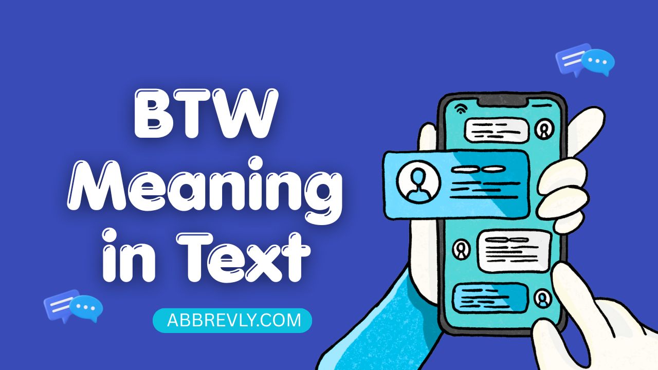 btw meaning in text